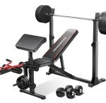 900LBS Weight Bench Set with Squat Rack