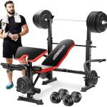 6-in-1 Weight Bench Set with Squat Rack