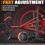 6-in-1 Weight Bench Set with Squat Rack