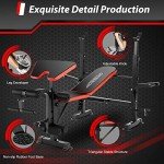 6-in-1 Weight Bench Set with Squat Rack