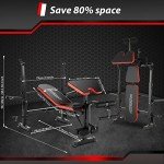 6-in-1 Weight Bench Set with Squat Rack
