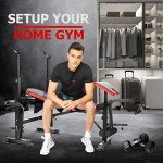 6-in-1 Weight Bench Set with Squat Rack