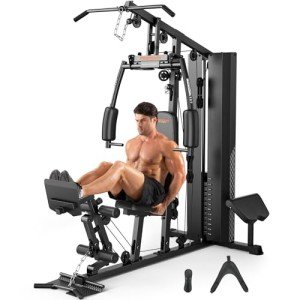 Multi-Functional Home Gym with 154LBS Weight Stack