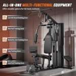 Multi-Functional Home Gym with 154LBS Weight Stack