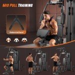 Multi-Functional Home Gym with 154LBS Weight Stack