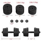 Yaheetech 20kg Adjustable Dumbbells for Home Fitness