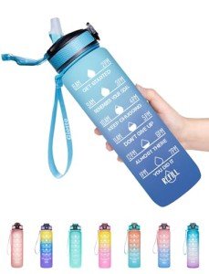 32oz Leakproof BPA Free Water Bottle with Straw