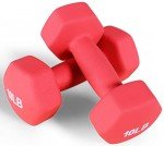 Colorful 10-Pound Neoprene Hex Dumbbells - Pair