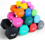 Colorful 10-Pound Neoprene Hex Dumbbells - Pair