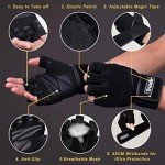 Trideer Padded Gym Workout Gloves with Wrist Support