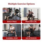Adjustable Weight Bench with Squat & Curl Rack