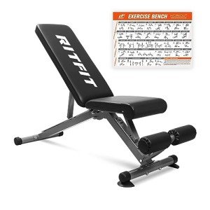 RitFit Adjustable Folding Dumbbell Bench for Home Fitness