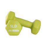 HolaHatha Neoprene Dumbbell Set with Rack
