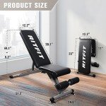 RitFit Adjustable Folding Dumbbell Bench for Home Fitness