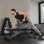 RitFit Adjustable Folding Dumbbell Bench for Home Fitness