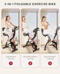 HAPBEAR Foldable Magnetic Exercise Bike with Resistance