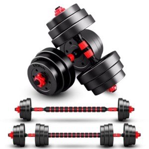 BCBIG 40lb Adjustable Dumbbell and Barbell Set