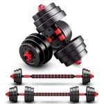 BCBIG 40lb Adjustable Dumbbell and Barbell Set