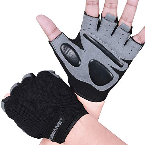 Breathable Gym Workout Gloves with Wrist Support & Padding