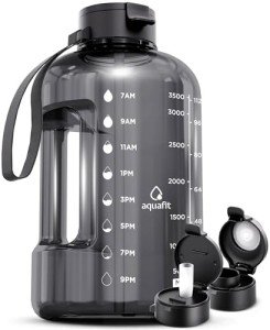 AQUAFIT 128 Oz Motivational Water Bottle with Straw