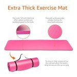 Amazon Basics Thick Yoga Gym Floor Mat - Pink