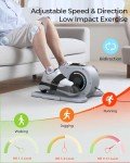 Compact Under Desk Elliptical with Resistance Bands