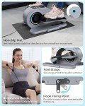 Compact Under Desk Elliptical with Resistance Bands