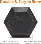 15-Pound Rubber Hex Dumbbell with Ergonomic Grip