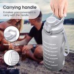 64oz Motivational Water Bottle with Straw & Handle