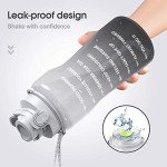 64oz Motivational Water Bottle with Straw & Handle