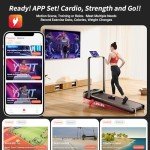 RHYTHM FUN Foldable Incline Treadmill with Remote