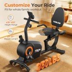 YOSUDA Recumbent Exercise Bike for Home Fitness