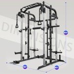 Royal Fitness Smith Machine Power Cage with Weight Plates