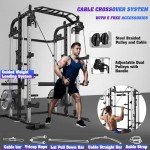 Royal Fitness Smith Machine Power Cage with Weight Plates