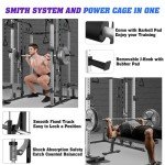 Royal Fitness Smith Machine Power Cage with Weight Plates