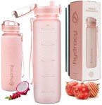 Hydracy 32oz Time Marker Water Bottle with Infuser