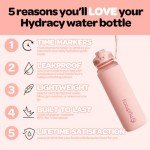 Hydracy 32oz Time Marker Water Bottle with Infuser