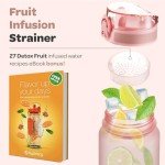 Hydracy 32oz Time Marker Water Bottle with Infuser