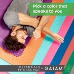 Navy Gaiam Essentials Thick Yoga Mat with Strap