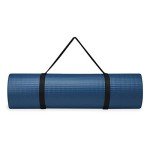 Navy Gaiam Essentials Thick Yoga Mat with Strap