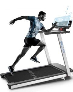 Smart Foldable Treadmill with Voice Control, 350+ lb Capacity