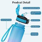 900ml Leakproof Water Bottle with Time Markings