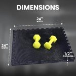 BalanceFrom EVA Foam Exercise Puzzle Mat - Black