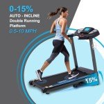 HUAGEED Compact Treadmill with Auto Incline