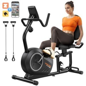 YOSUDA PRO Recumbent Exercise Bike with Resistance Bands