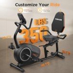 YOSUDA PRO Recumbent Exercise Bike with Resistance Bands