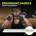 8LB Rubber Encased Hex Dumbbells for Strength Training