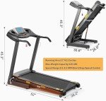 Foldable Electric Treadmill with Auto Incline 2.5 HP