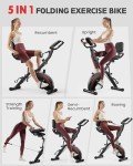 Pleny 5-in-1 Folding Exercise Bike for Home Gym