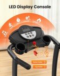 Compact Folding Treadmill with Incline and Speaker